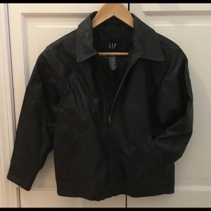 Black leather jacket